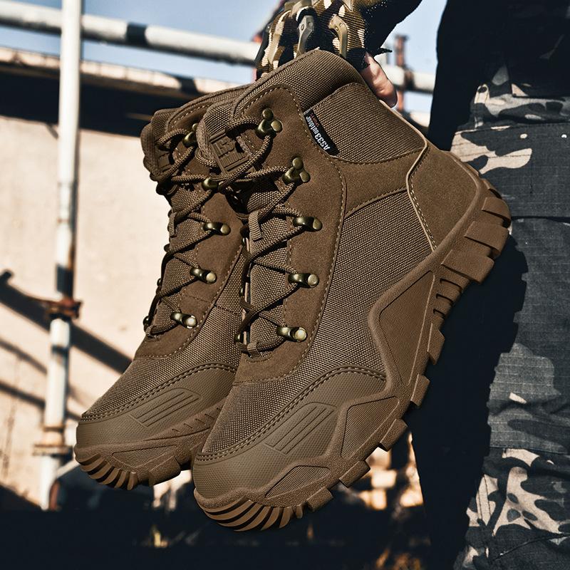 Large size outdoor field practice actual combat military boots New men's anti-splashing adventure rescue tooling desert tactical boots
