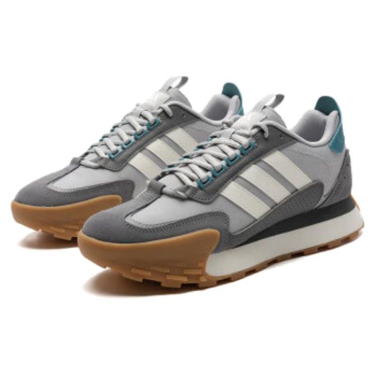 Adidas Comfortable Versatile Lightweight Non-Slip Breathable Low-Top Casual Running Shoes Unisex Sneakers White Gray IG1884