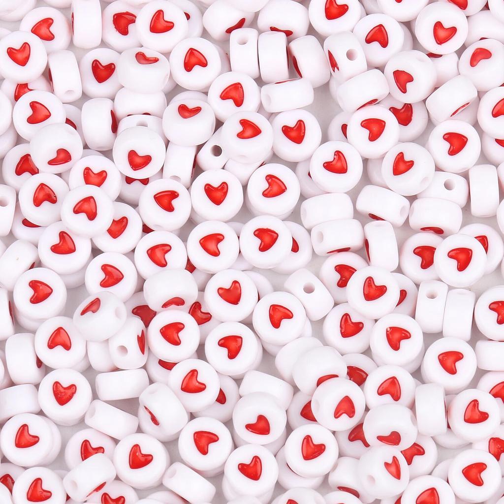 200pcs Mixed Letter Acrylic Beads Round Flat Alphabet Spacer Beads For Jewelry Making Handmade Diy Bracelet Necklace