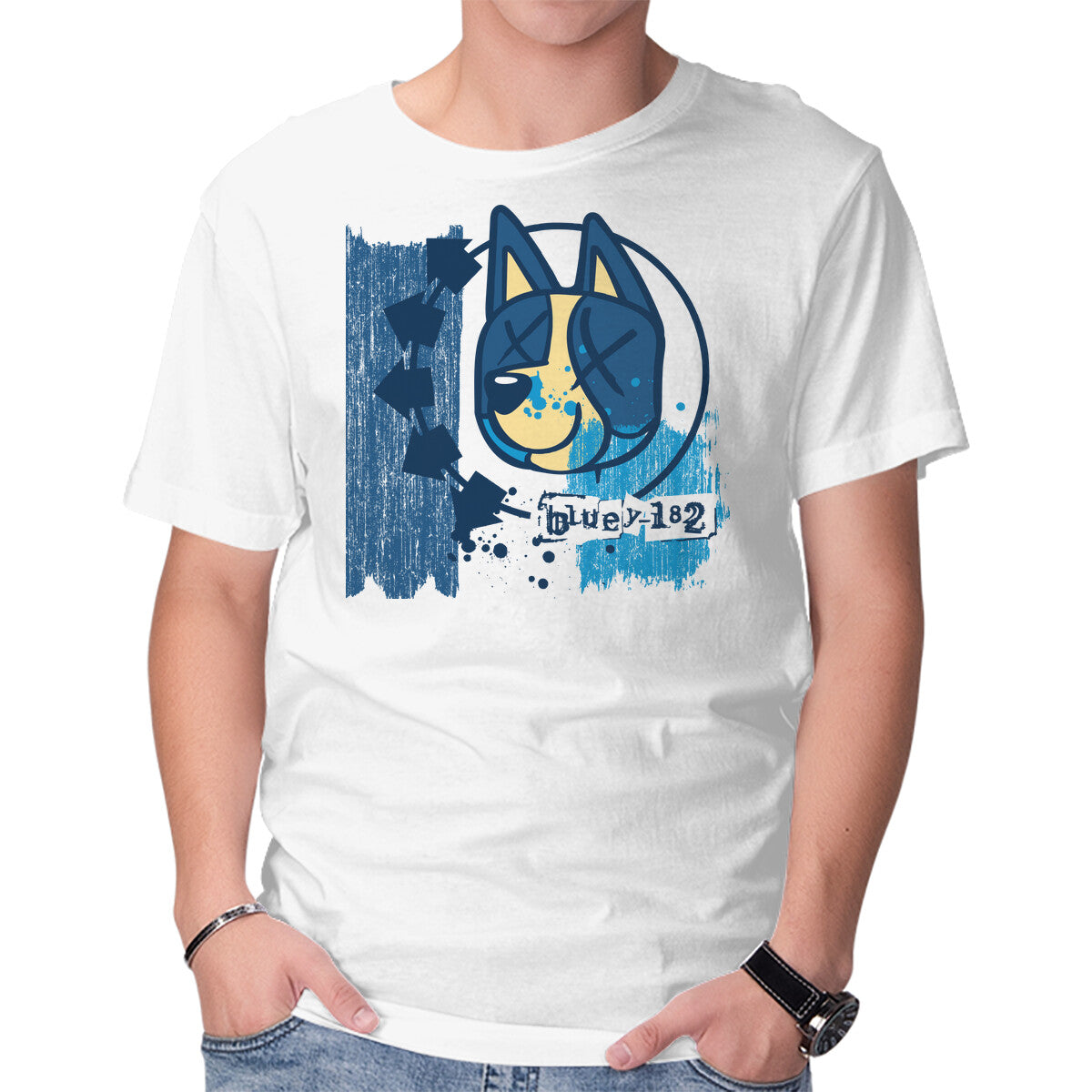 Unisex Crew Neck T-Shirt Bluey 182 Graphic Short Sleeve Casual Tee XXXL