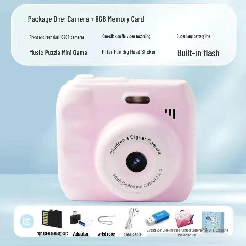 HD Aparat Polaroid z podwójnym obiektywem dla studentów - Uroczy i przenośny, Natychmiastowy transfer zdjęć do telefonu, Kolorowe zdjęcia 12MP