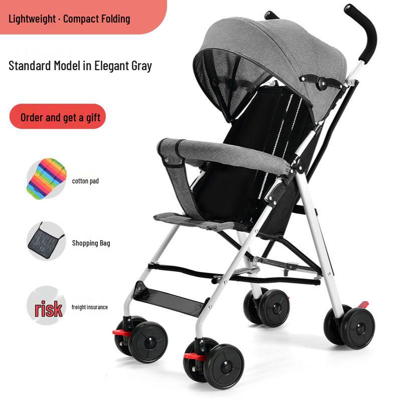 Lightweight Folding Baby and Toddler Umbrella Stroller with Recline Feature