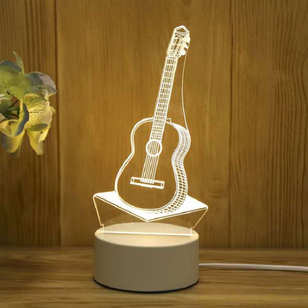 3D Acrylic USB Night Light String Christmas New Year Home Decoration Children's Gift Holiday Warm Smart Lamp Bedside