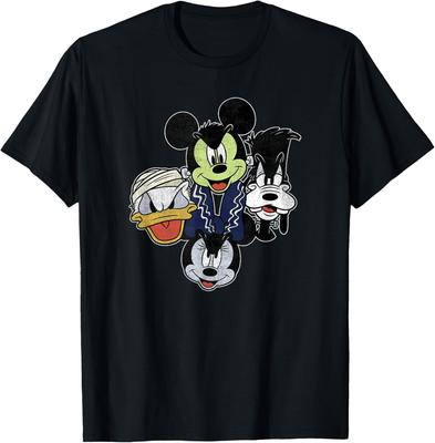 Fashion Casual Unisex Mickey and Friends Halloween Group Shot Costumes T-Shirt S-4XL Summer