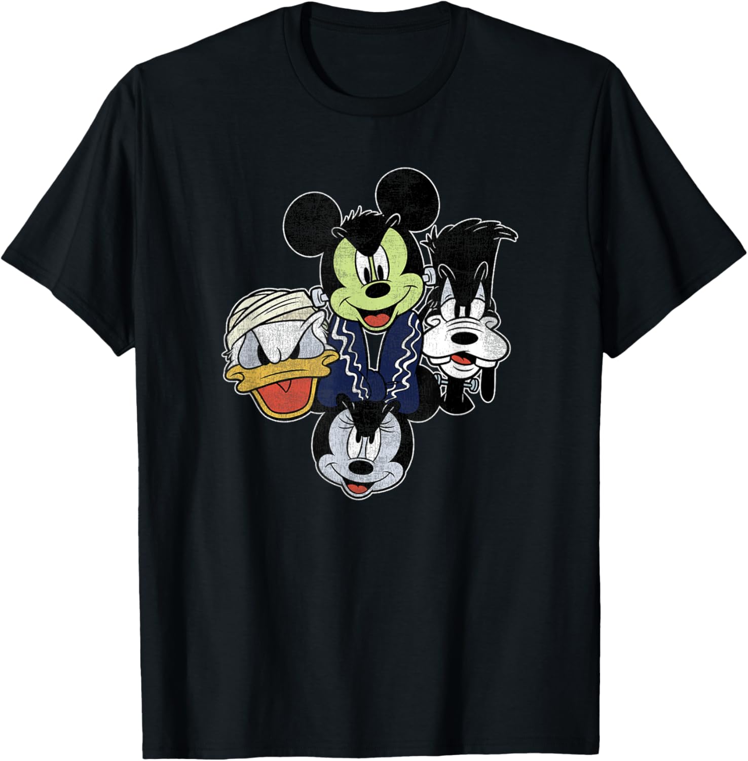 Fashion Casual Disney Mickey and Friends Halloween Group Shot Costumes T-Shirt S-4XL Summer L