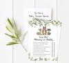 Inkdotpot Mommy Or Daddy Who Said it Game Gender Neutral Leaves & Animals Set of 50 Fun Baby Shower Game Party Supply