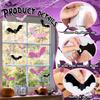 48pcs Pink Halloween Decor Three Colors Bat Decor Halloween DIY Wall Decor for Bathroom Indoor Cute Halloween Party Decorations
