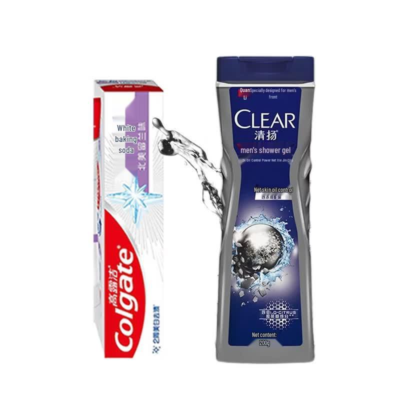 Colgate Toothpaste & Clear Men Shower Gel Bundle