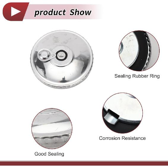 LKW-Tankdeckel abschließbar für Mercedes-Benz Abschließbarer Kraftstofftankdeckel mit 2 Schlüsseln Nr. 3024710130/0004711230 Silberfarben