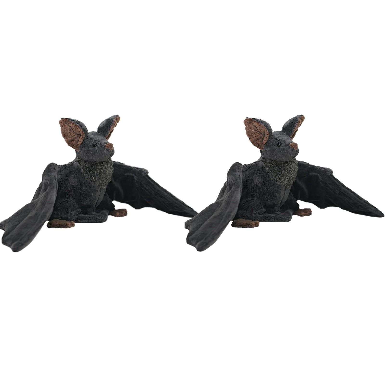 

Плюшевая жуткая готическая мягкая игрушка, реалистичная большая плюшевая летучая мышь, мягкая плюшевая игрушка для обнимания на Хэллоуин, подарок, 12 дюймов One Size
