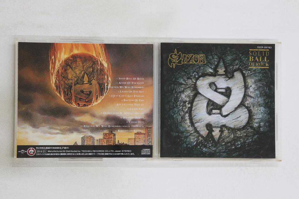 CD SAXON - Solid Ball of Rock TECP28783 Metal Mania 1991 Japan Metal Used