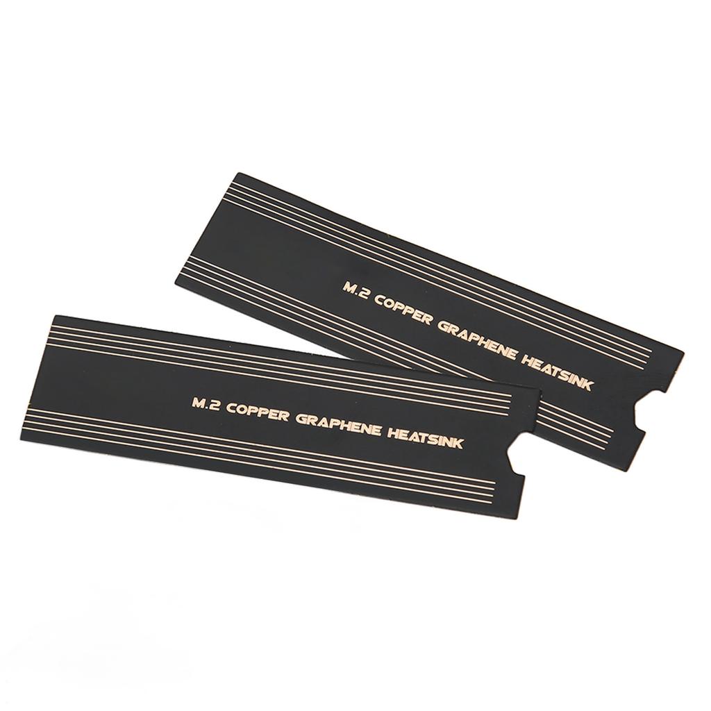 M.2 SSD Graphene Heatsink Precise Thermal Conductivity Rapid Cooling NVMe Copper Graphene Heatsink for Laptop PC 2pcs