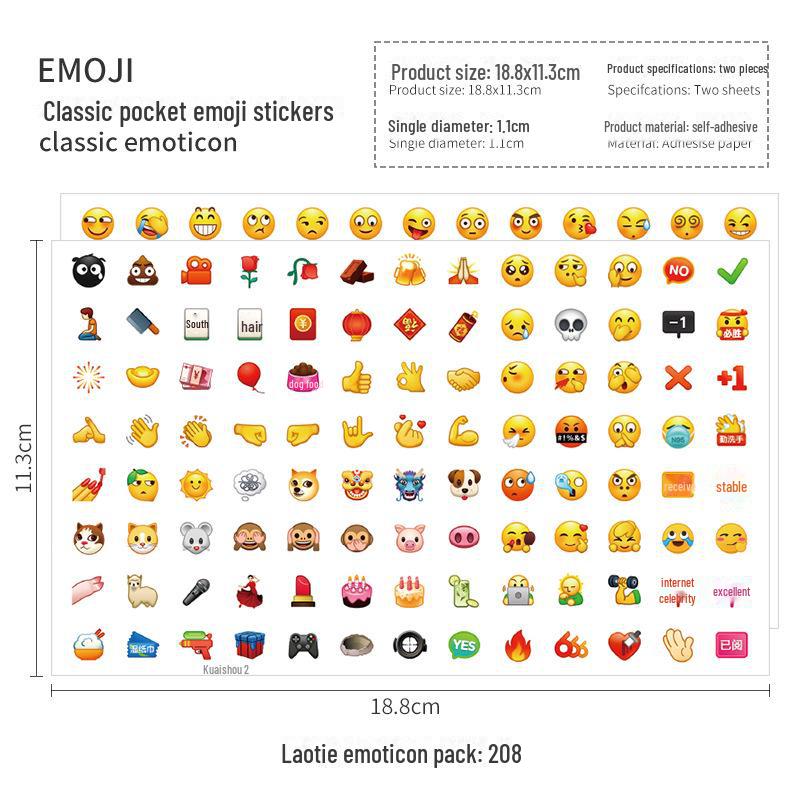 QQ Emoji Stickers Pack: Creative, Cute, and Funny Cartoon Expressions Handbook (New Version)