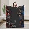 SubZero Mortal Kombat  Knitted Blankets   Plush Throw Blanket Bed Sofa Personalised UltraSoft Warm Bedspreads