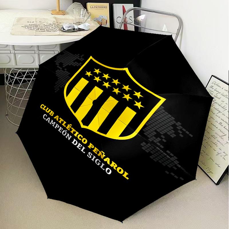 Peñarol Football Club Umbrella Folding Umbrella, Automatic Umbrella 8-Frame for Travel, Camping Use Gift for Halloween Christmas