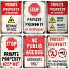 No Trespassing Plaque Private Property Waring Metal Sign Beware of Dog Private Jetty No Public Use Do Not Enter Restricted Area