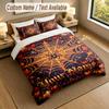 Autumn Harvest Theme Personalized 3Pcs Bedding Set Custom Text & Name 1 Sheet 2 Pillowcases Household Bedding 1pc