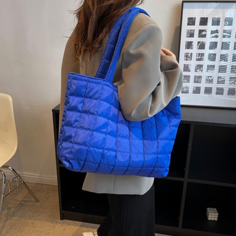 1 PC Minimalist Puffy Tote Bag, Μεγάλης χωρητικότητας χιαστί τσάντα, μοντέρνα γεμισμένη τσάντα ώμου για γυναίκες για καθημερινές μετακινήσεις