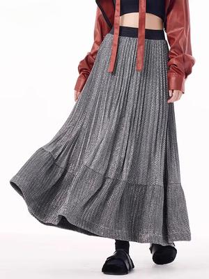 Ruffles Elastic Waist A-line Skirt GYX1518