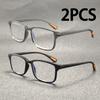 2PCS Sports Reading Glasses Men Women - Comfortable Stylish Presbyopic Readers With Polycarbonate Lenses Bulk