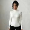2026 European and American Women's Clothing Turtleneck Long-sleeved Top T-shirt Slim-fit Sweater