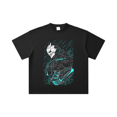 260 GSM Double Yarn 32 Count 100% Cotton Kaiju No 8 V8 Kafka Print Unisex Heavy Cotton T Shirt