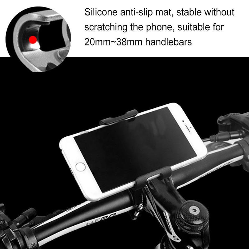 360 Rotate Metal Motorcycle Bicycle Phone Holder Aluminum Alloy Anti-Slip Bracket Support Gps Clip Bike Phone Stand For Iphone