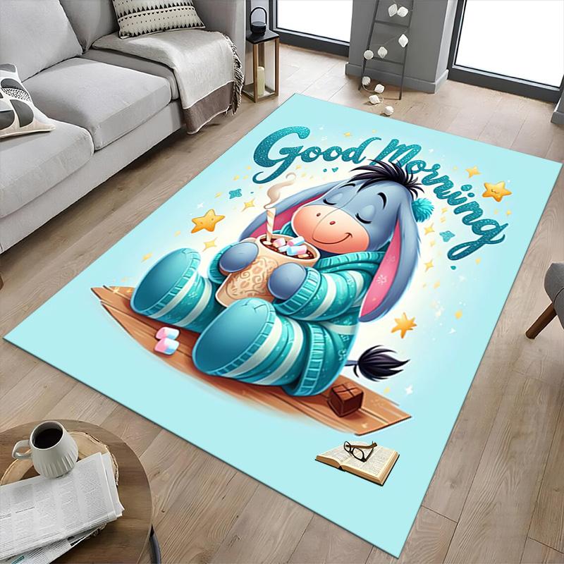 Good Eeyore Carpet For Playroom Bedroom Living Room Sofa Home Decorkids Game Area Rug Nonslip Floor Mat