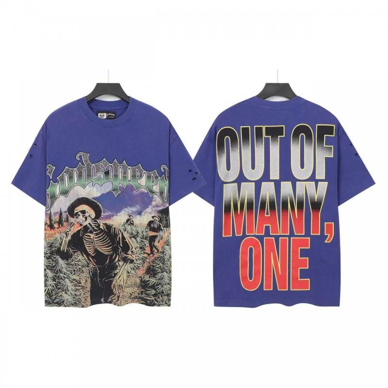 Mens Oversized Graphic Tee With Skull Print Washed Vintage Cotton T-Shirt Loose Fit Short Sleeve Crew Neck