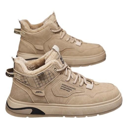 Men's shoes winter velvet warm two cotton shoes casual sports board shoes men's construction site work labor shoes non-slip