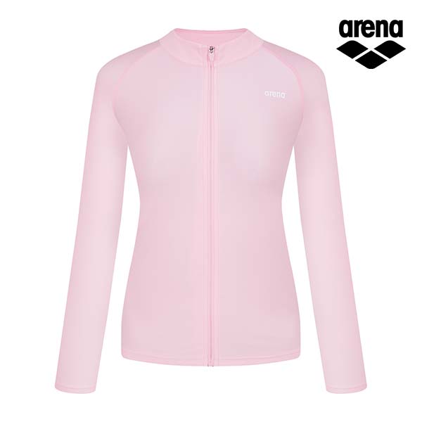 Alena New Wave Regular Fit Zip-Up Rash Guard A4Bl1Qr44Pnk