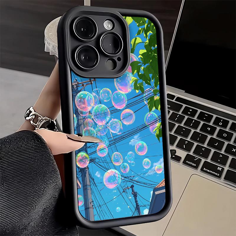 Phone Case for iPhone 17 Air 16E 15 16 Pro Max Anime Aesthetic Scenery Cover 14 Plus 13 12 Mini Soft Shell Silicone Fundas