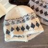 Vintage Knit Beret Wool Blend Warm Hat For Autumn Winter Women