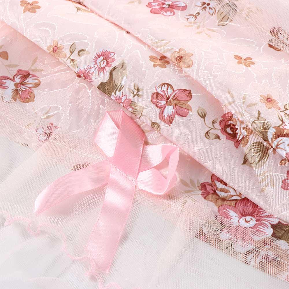 Fashion Dust-proof Bedside Cabinet Pink Flower Lace Table Cloths Rectangular Table Cover Decoration