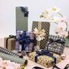 Men's Retro Blue Plaid Kraft Wrapping Paper for Valentine's Day & Birthdays