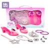 Kids Jewelry Toy Set - Crystal High Heels Necklace Bracelet Backpack Pretend Play Dress Up Gift for Girls