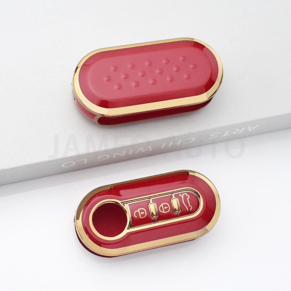 

For Fiat Ducato 500 500L Panda Grande Punto Lancia Musa Accessories Keychain Holder Shell Car Remote Key Case Cover Protector