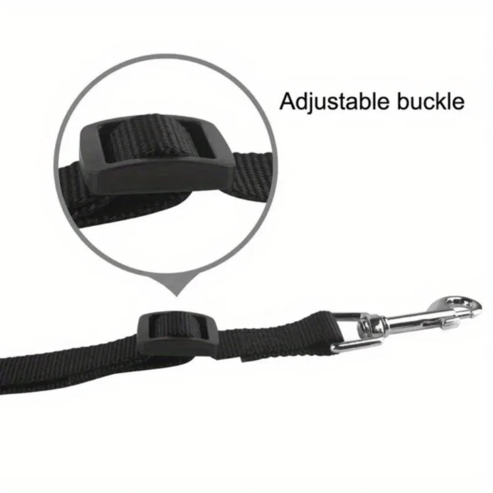 Durable 3-in-1 Nylon Dog Leash with Padded Handle for Outdoor Walking, Car Travel, Hiking and Camping - Three-Way Pet Leash