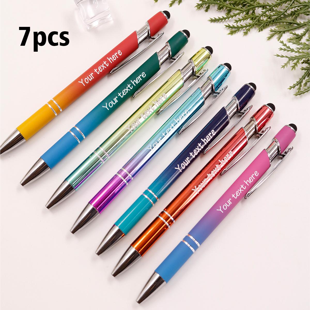 

7pcs Customized Text Gradient Pens Ballpoint,Back To School Supplies For Kids,Personalized Gel Pens,Customized Pieces Funny Nurse Pens,
