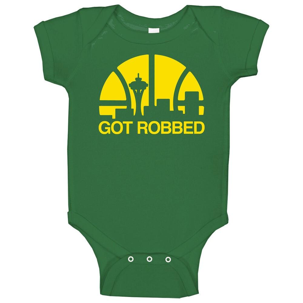 

Got Robbed Seattle Basketball Baby One Piece 3XL