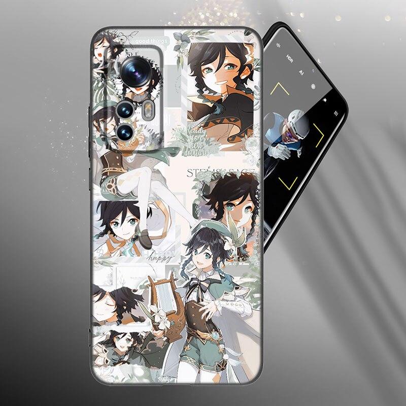 Game Genshin Impact Phone Case For Xiaomi Mi 10T 11i 11T Note 10 11 Lite NE F1 POCO F3 M3 X3 GT NFC M4 X4 Pro 5G Black Cover