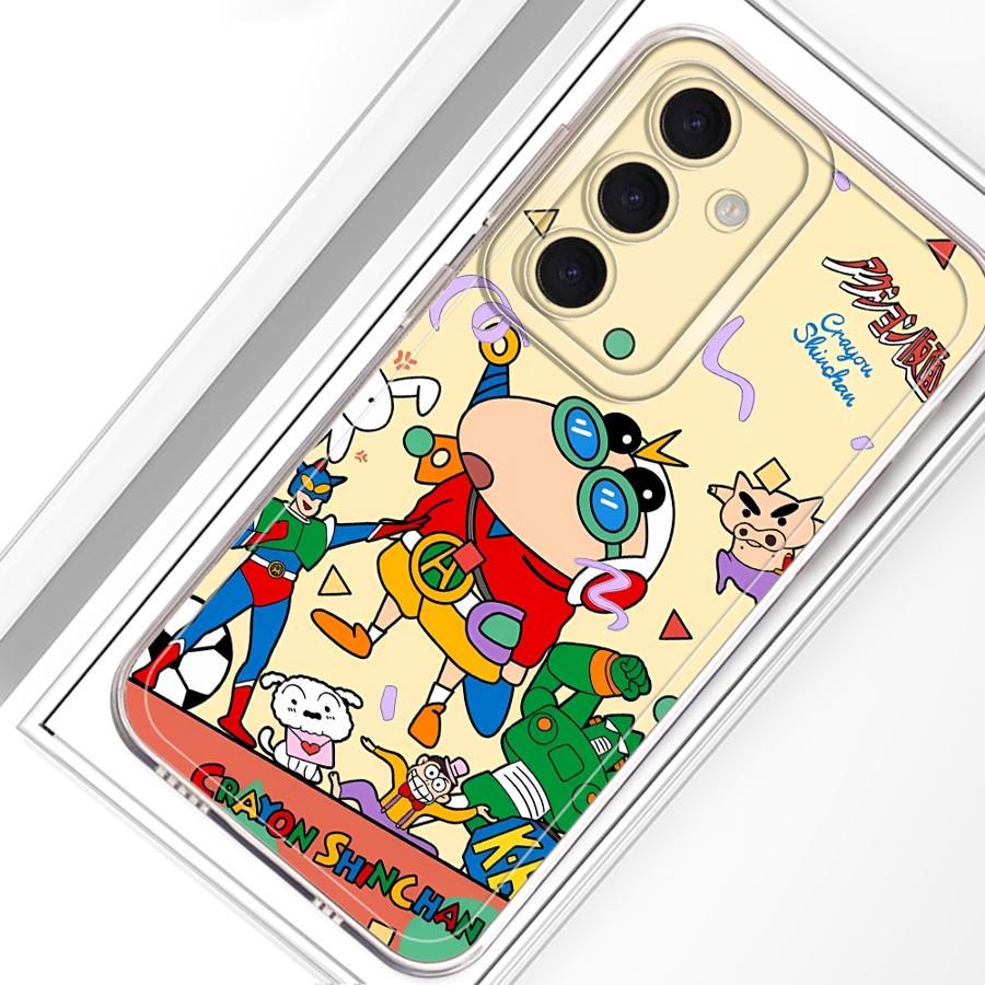 Phone Case for Samsung Galaxy A26 A24 A52 A31 A56 A50 A33 A52 A34 A35 A54 A15 A55 A23 A25 A51 A16 A36 A13 Cute Crayons Shinchans