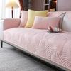 Nordic Simple Solid Color Sofa Cushion Four Seasons Pure Cotton Fabric Non-Slip Cushion Winter General Modern Sofa Cover Slipcover