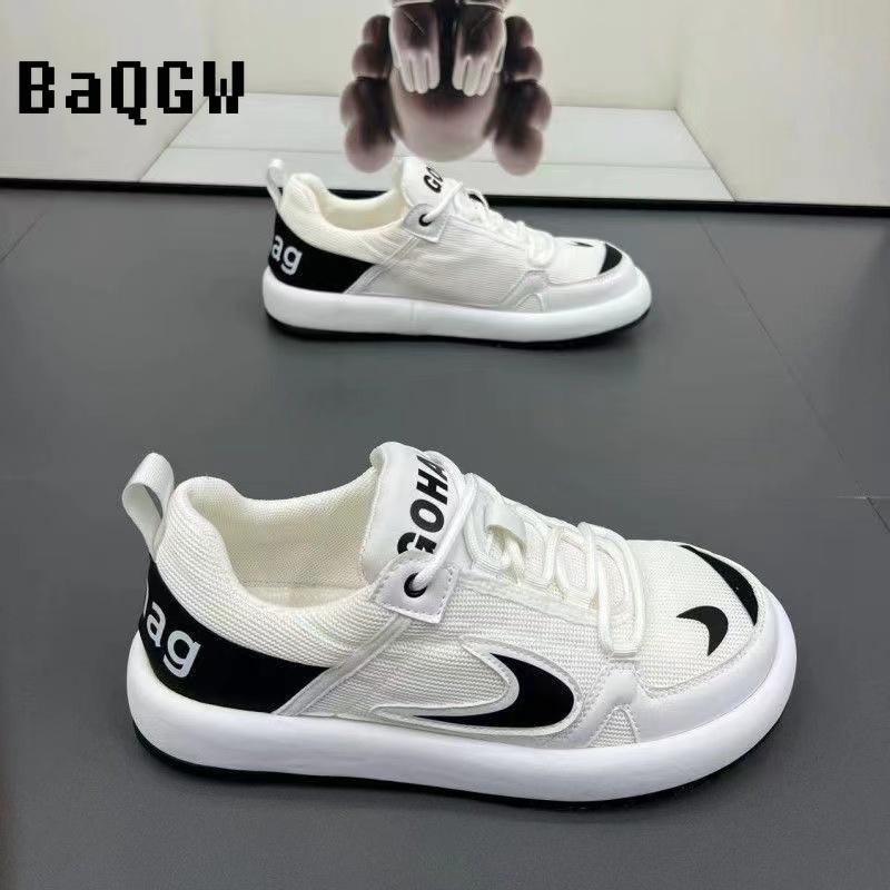 Модные дизайнерские белые кроссовки на платформе с цветными блоками для мужчин — фото 5