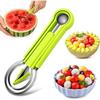 3 In 1 Melon Carving Knife Tool To Cut Fruit Artifact Digging Fruit Spoon Kitchen Supplies Stainless Steel Fruit Cutter Shape