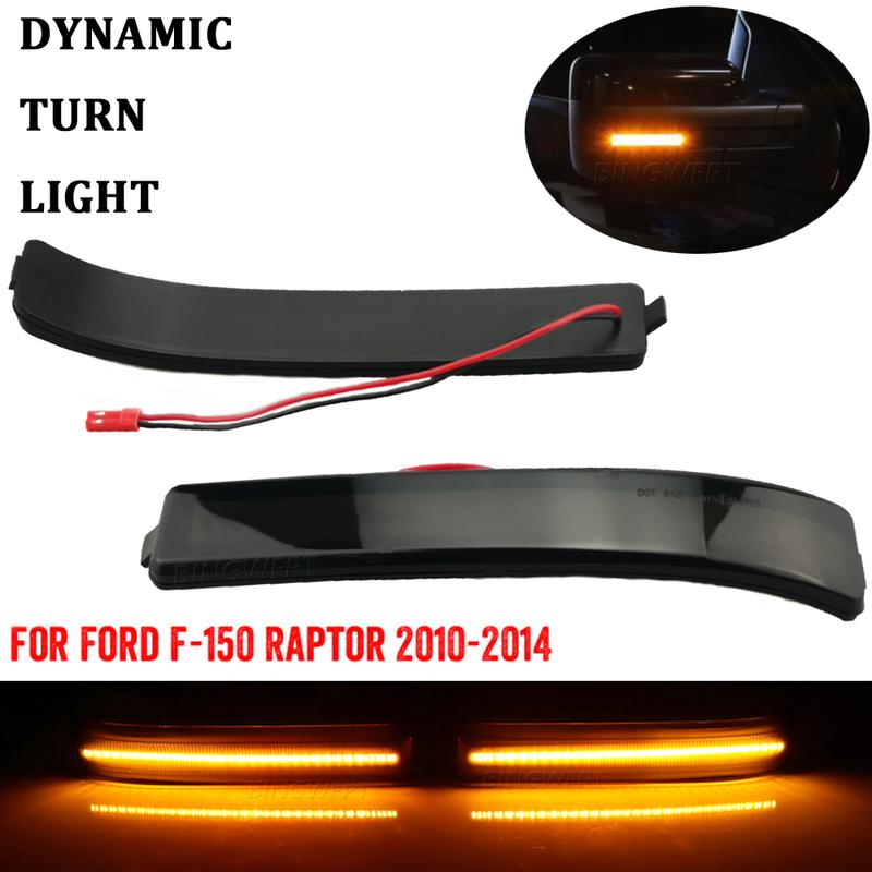 Turn Signal Lights Sequential Lamp Blinker Indicator For Ford F150 F-150 2009-2014 SVT Raptor 2010-2014 LED Dynamic Side Mirror