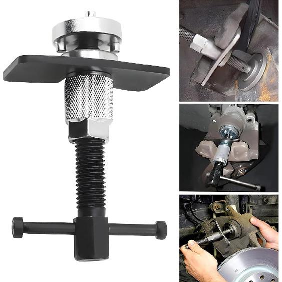 Car Brake Piston Wind Back Tool, Automotive Brake Caliper Piston Rewind Kits, Right Handle Set Vehicle Rare Brake Pad Replacement Tools, Universal
