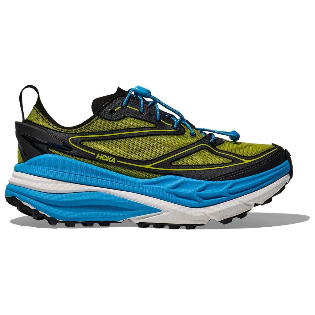 HOKA ONE ONE Stinson 7 Trail Running Shoes Unisex Black Blue 1168931-BKSK