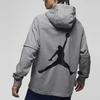 Jordan Logo Hooded Pullover Long-Sleeve Sweatshirt Men Tops Grey DV9782-091