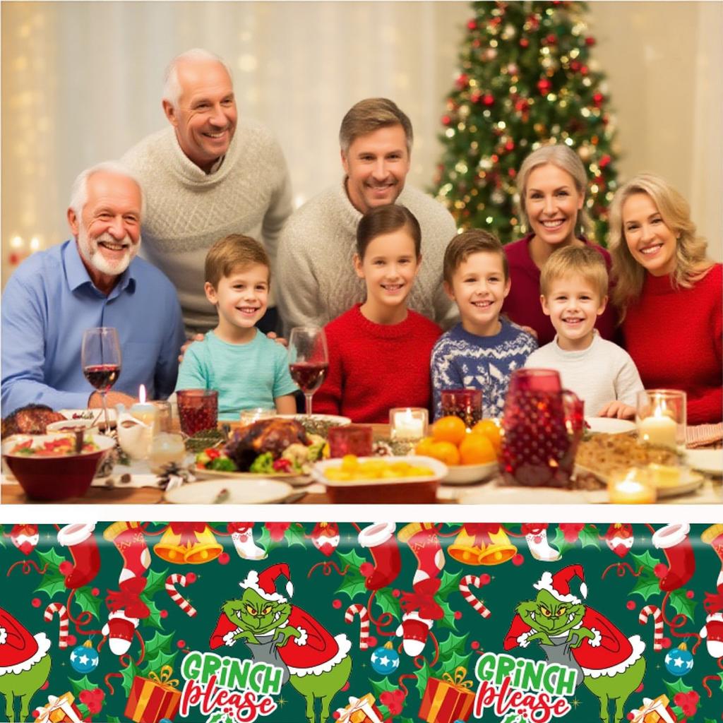 Christmas Party Decoration Tablecloth Plastic Rectangular Decoration Tablecloth Atmosphere Layout